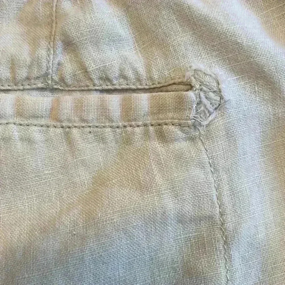 Sanctuary 100% Linen Cream Colored Cropped Pants in Size 25, US Size 2. - Picture 10 of 12